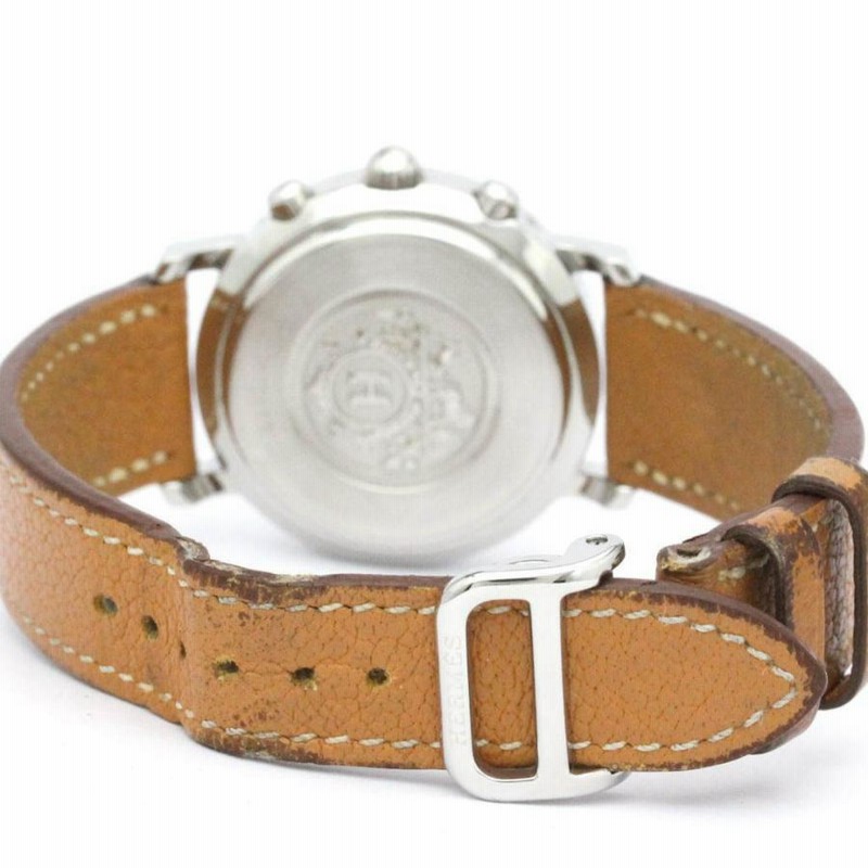 HERMES】エルメス クリッパー クロノグラフ ステンレススチール