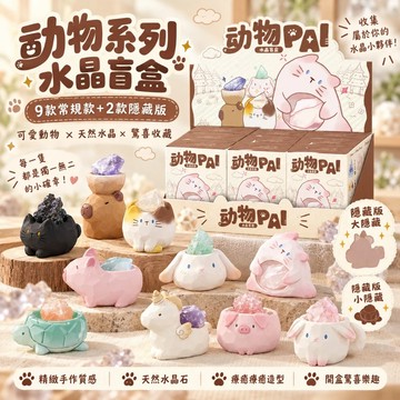 [水晶專賣24h出貨]動物系列 水晶盲盒 9款+2隱藏版 天然水晶 擺飾 驚喜盲抽 盲盒