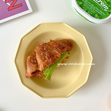 北歐ins風早餐盤湯盤深盤 家用甜品盤八角盤西餐意面盤