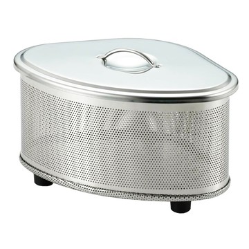 YOSHIKAWA 吉川 不鏽鋼三角形帶蓋排水架 17.9 x 12.4 x 10.8cm SJ2430  銀色