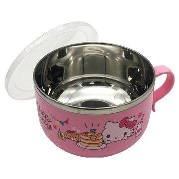 Sanrio 三麗鷗 不鏽鋼泡麵碗 950ml  1個  恰咪 粉色