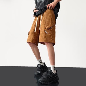 痞帥穿搭 夏季波西米亞條紋冰絲花襯衫男短袖短褲高級感沙灘套裝