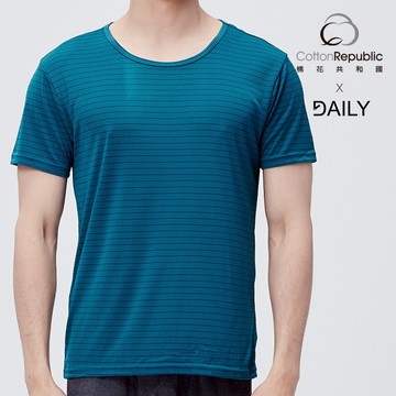 【棉花共和國品牌館】 DAILY 沁爽吸濕排汗圓領短袖衫 M/L/XL(台灣製造、吸濕排汗、涼感舒適、戶外機能衣)
