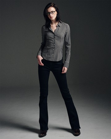MARDI MERCREDI 合身條紋襯衫 炭黑色 休閒 舒適 SLIM SHIRT STRIPE
