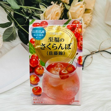 日本 日東紅茶 櫻桃風味果汁沖泡飲 10本入 山形產 至福的櫻桃 佐藤錦｜全店$199免運