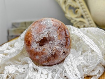 櫻花瑪瑙草莓水晶球|擺設