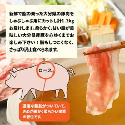 ふるさと納税 国東市 美味しい大分県産豚のしゃぶしゃぶ ロース1.2kg_0043N