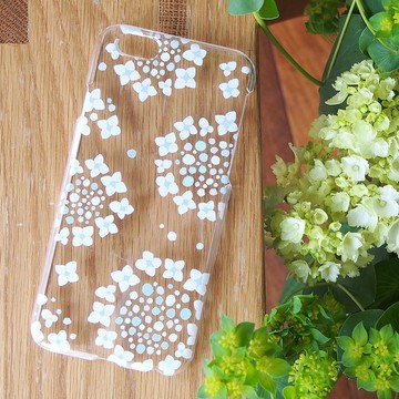 【透明手機殼】繡球花安娜貝爾