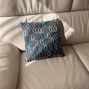 mina perhonen tarte 抱枕套 背面海軍藍 刺繡抱枕套