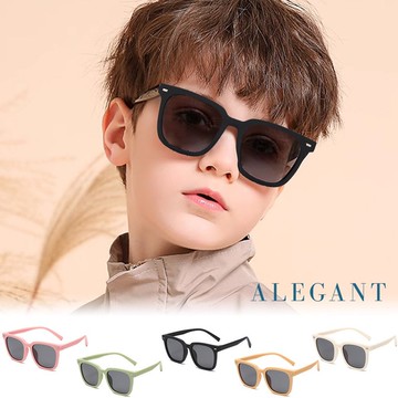 自然時尚運動輕量矽膠彈性兒童太陽眼鏡│UV400小孩墨鏡-4色任選