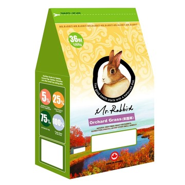 聯萌✨【免運🔥】瑞比兔先生-高級果園草1kg(36oz)牧草/挑嘴成兔/天竺鼠/龍貓Mr.Rabbi