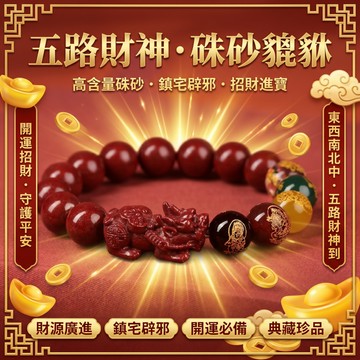 【神明過爐🙏🏻】隔日到貨 正品硃砂 硃砂手鏈 硃砂貔貅手串 護身手串 招財貔貅 順心 辟邪 不順就帶它 男女護身符
