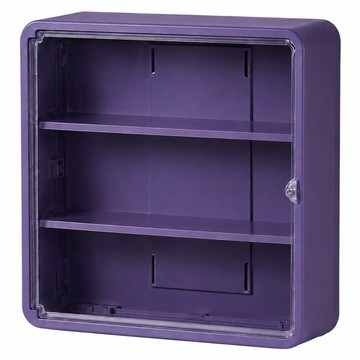 壁掛公仔展示盒 附送壁掛貼 A0020-7 薰衣紫 3層  30 x 8 x 30cm 單層高8.5cm  1組