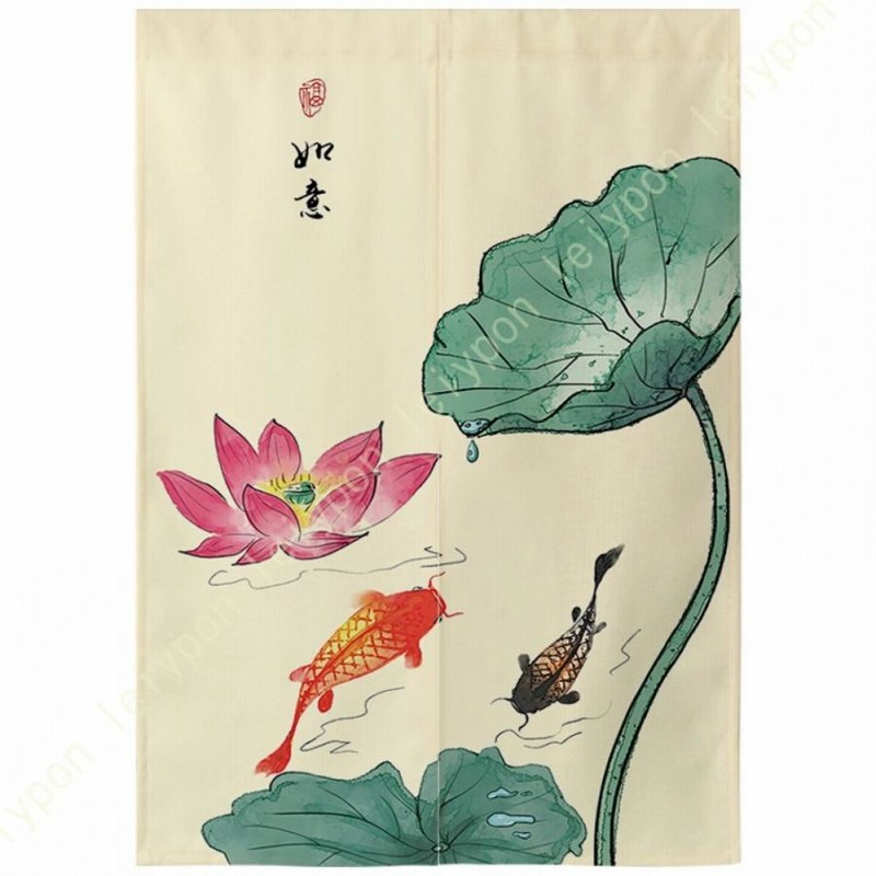 暖簾 のれん 水墨画 中華風 おしゃれ 優雅 タペストリー