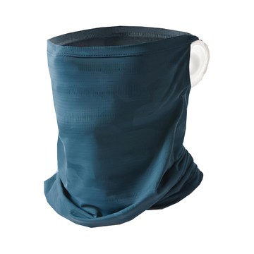 AREX SPORT 抗UV迷彩機能降溫冰涼冰絲頭巾防曬面罩 可掛耳 迷彩墨藍  均碼(34 x 25cm)  1件