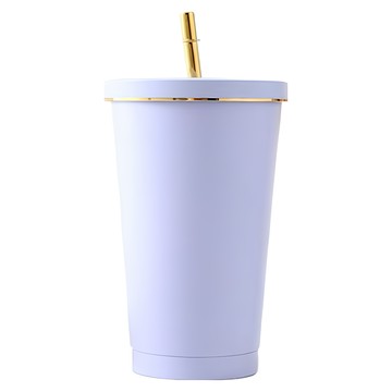 S072不銹鋼吸管杯  芋頭紫  750ml  1個