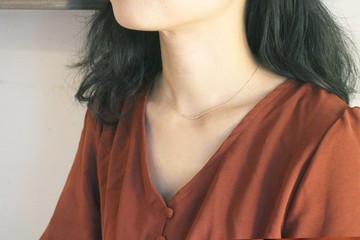 【PICK&COLLECT】設計師S-熔溶系列-手工純銀微笑項鍊-K金