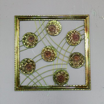 歐式巴洛克金色復古壁飾 抽象線條鐵藝壁掛 酒吧會所壁飾 孤品1入