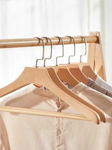 實木衣架高檔家用掛衣架防滑收納無痕曬衣西裝衣撐寬肩衣服架ins