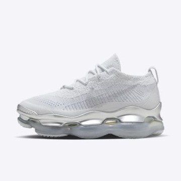 Nike W Air Max Scorpion FK [DJ4702-003] 女 休閒鞋 運動 全腳掌氣墊 針織 白銀