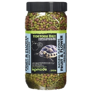 KOMODO 科魔多 陸龜飼料 烏龜飼料 K022 水果花花口味，均衡營養，促進消化，增強免疫力  340g  1罐