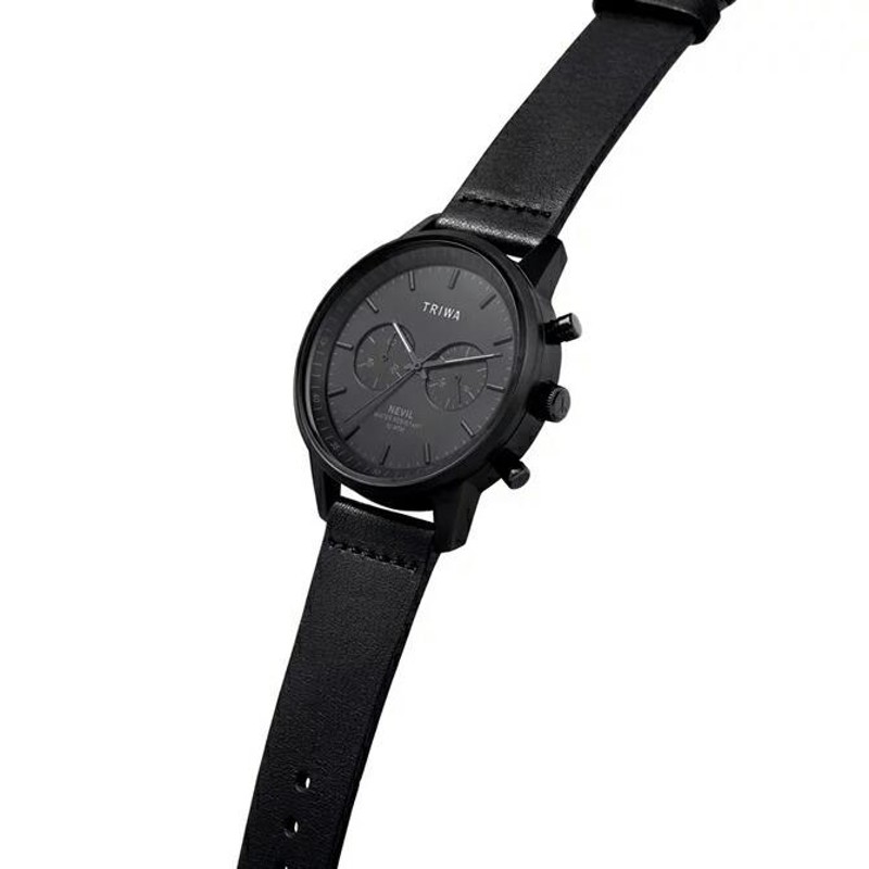 TRIWA NIGHT NIKKI 36mm クロノグラフ 腕時計 未使用品 TRIWA トリワ 時計 レディース 北欧 NIKKI デュアルタイム 革