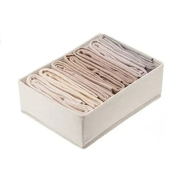 【日本霜山】布質衣櫃抽屜用衣物分類收納盒(24cm面寬)-3入-無分隔
