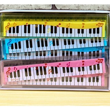【學興書局】音樂鋼琴琴鍵 直尺 15cm 小禮物 音樂文具