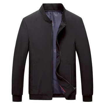 秋季外套男中年商務休閑夾克父親中老年寬松大碼茄克衫爸爸裝上衣