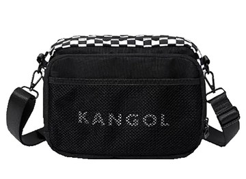~雪黛屋~KANGOL 斜背包收納包中容量主袋+外袋共四層進口防水尼龍布肩背斜側可刷洗中性款男女適L6055300120