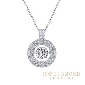 IS DIAMOND IGI 3克拉鉑金台鑽石項墜 最白D /VS  跳舞鑽 豪華滿鑽設計(培育鑽石)
