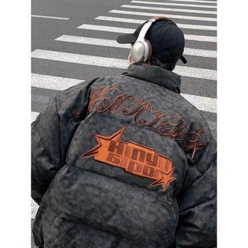 復古美式羽絨棉服男女寬松潮流棉衣秋冬加厚oversize情侶保暖外套