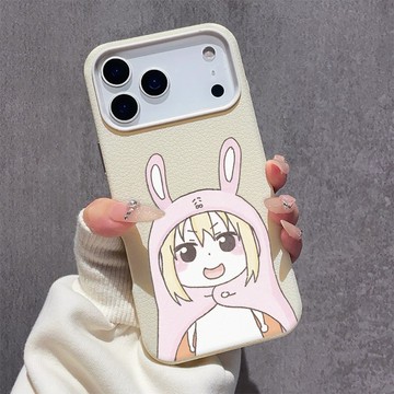 可愛兔子外套小埋適用蘋果17軟殼iPhone16promax手機殼15plus大孔鏤空14親膚13防摔12皮紋11保護殼