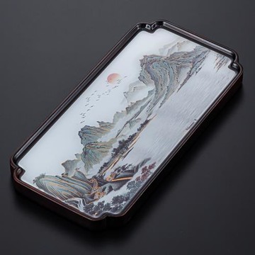 干泡盤中式茶盤干泡茶臺家用茶具盤托功夫茶海輕奢現代茶托盤高檔