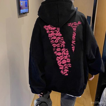 免運  美式 潮牌 唇印圖案 連帽衛衣 情侶款 嘻哈ins 休閒寬鬆 秋冬 刷毛薄款 帽T 衛衣男