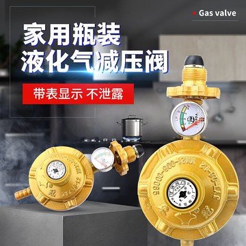 液化氣減壓閥家用閥門國標防爆壓力表煤氣瓶罐熱水器燃氣灶調壓閥