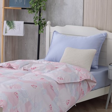 單人/十月被/可機洗、免被套、蓋一整年的好被子-花漾粉