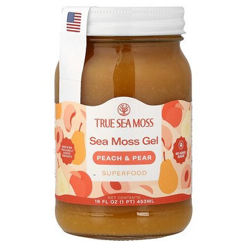 True Sea Moss, Sea Moss Gel Superfood, Peach & Pear, 16 fl oz (453 ml)