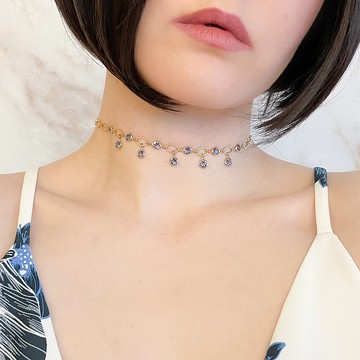 PU / 傾瀉而下的神秘坦桑石 / 頸鍊 SV200PU