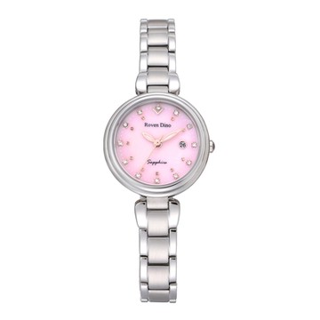 Roven Dino羅梵迪諾 靜謐時光時尚腕錶-銀X粉-RD6107S-338P-28mm