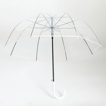 透明摺疊傘 白色  輕巧易攜帶  時尚簡約風格
