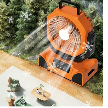 美麗大街【114040830】全新 數位顯示戶外車泊風扇便攜式長續航充電帳篷照明野營釣魚風扇