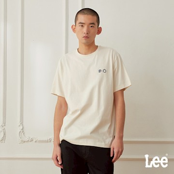 Lee 男款 舒適版型 BUDDY LEE繡標短袖圓領TEE 米白
