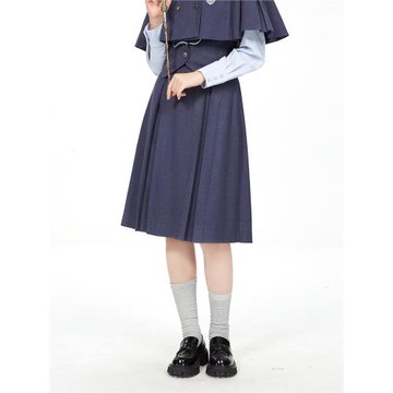 【梗豆KYOUKO】哈利波特聯名款中女純色經典學院風英倫長款半身裙