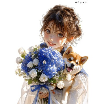 【4 月新品 3】07-120-0039 人物貼紙 春日女孩與動物