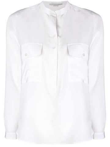 Stella McCartney - collarless shirt - women - Silk - 48 - White