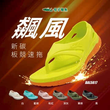 母子鱷魚 BAL5617 飆風新碳板競速y拖 官方直營正品 男鞋 女鞋 拖鞋 夾腳拖 久走 包覆性 耐磨 紓壓 跟上來