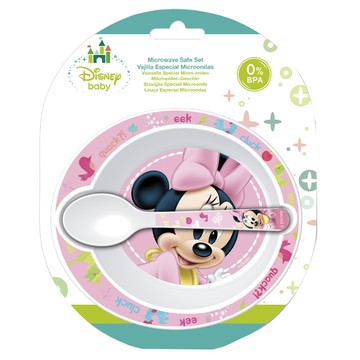 Disney 迪士尼 米妮餐具玩具組  粉色  1套  碗 + 湯匙