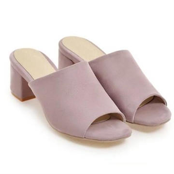 【Sp house】完美時尚休閒彈力磨砂絨低跟涼拖鞋(4色可選)