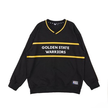 NBA 美式V領 落肩 長袖上衣 勇士隊（可搭配套裝）-3355112120